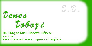 denes dobozi business card